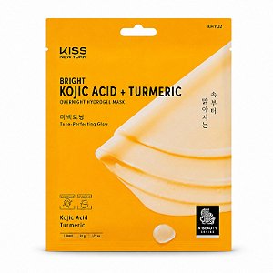 Máscara Facial De Gel Kiss New York Ácido Kójico e Açafrão Brigh Kojic Acid + Turmeric Overnight Hydrogel Mask
