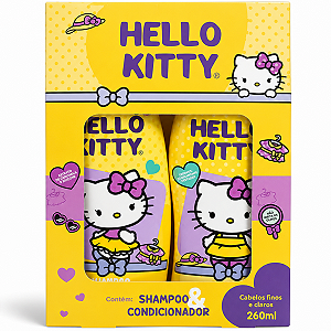 Kit Cia da Natureza Hello Kitty:Shampoo+Condicionador Finos e Claros 260ml