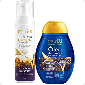 Kit Muriel Elixir Árabe: Sabonete Líquido 230ml e Espuma Hidratante 150ml
