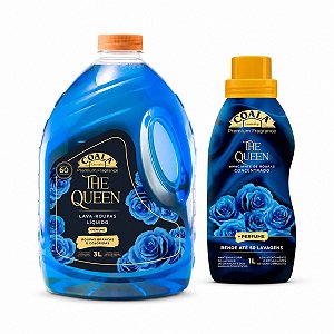 Kit Coala The Queen: Lava-roupas 3L e Amaciante De Roupas 1L