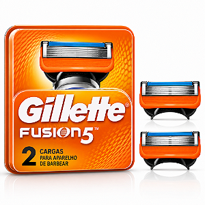 Carga Para Aparelho Fusion 5 Gillette Com 2 Carthuchos