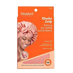Touca De Cetim Ajustável Proart Wonder Curly Dupla Face Extra Grande Tc06bb