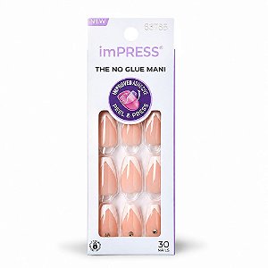 Unhas Autocolantes Kiss Ny Impress The No Glue Mani So French Kimm04
