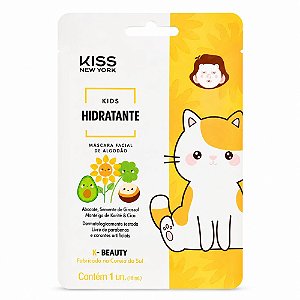 Máscara Facial de Algodão Hidratante Kids Kiss New York 18ml