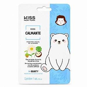 Máscara Facial de Algodão Calmante Kids Kiss New York 18ml