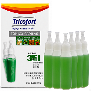Tônico Capilar Tricofort Ação 3em1 C/6 Frascos 20ml