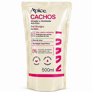 Refil Ativador e Modelador De Cachos Apice Anti-Frizz 500ml