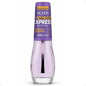 Base Cola Unhas Mohda Nail Bond Express Quebrou, Colou! 8,5ml