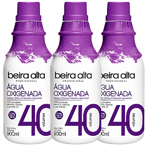 Kit Beira Alta Água Oxigenada: 40 Volumes C/3 900ml