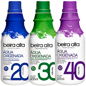Kit Beira Alta Água Oxigenada: 20, 30 e 40 Volumes 900ml