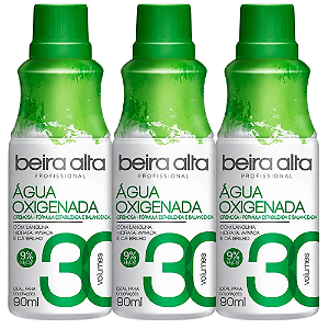 Kit Beira Alta Água Oxigenada:30 Volumes C/3 90ml