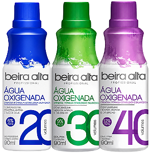 Kit Beira Alta Água Oxigenada: 20, 30 e 40 Volumes 90ml
