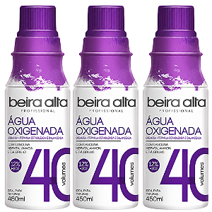 Kit Beira Alta Água Oxigenada:40 Volumes C/3 450ml