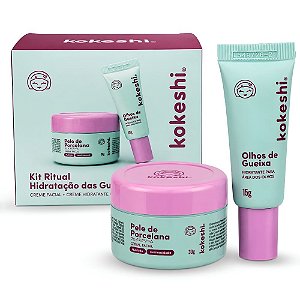 Kit Kokeshi Ritual Hidratação Das Gueixas: Creme Facial 30g e Hidratante De Olhos 15g