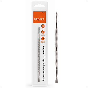 Palito Com Espátula Para Unhas Proart Aço Inox Iu02b