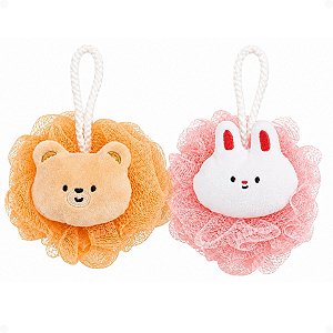 Kit Proart Mini Esponja De Banho: Coelho + Urso