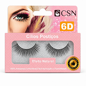 Cílios Postiços Cisne Csn 6D Efeito Natural Cc-6110
