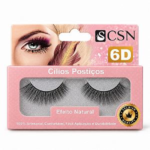 Cílios Postiços Cisne Csn 6D Efeito Natural Cc-6102