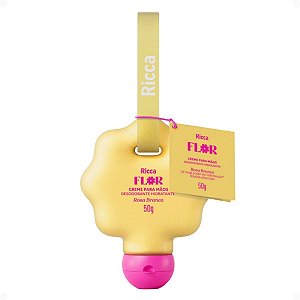 Creme Para Mãos Deo Hidratante Ricca Flor Rosa Branca 50g