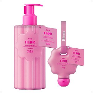 Kit Ricca Flor Peônia: Loção Hidratante 250ml + Creme Para Mãos 50g