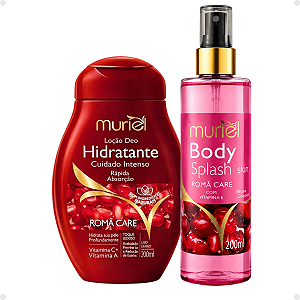 Kit Muriel Romã Care: Loção Deo Hidratante e Body Splash 200ml
