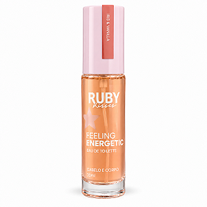 Colônia Ruby Kisses Feeling Energetic Eau De Toilette Cabelo e Corpo Iris & Vanilla 30ml