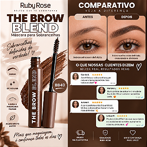 Máscara Para Sobrancelhas Ruby Rose The Brow Blend Bb40 Hb-e2514-4