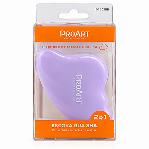 Escova Gua Sha Proart 2 Em 1 Massageador Lilás Egs02bb