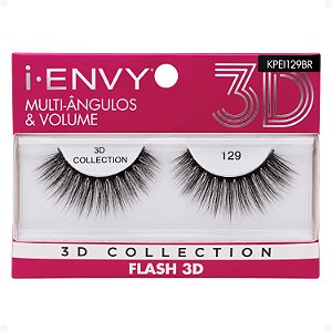 Cílios Postiços Kiss New York I-Envy Flash 3D 129 Kpei129br