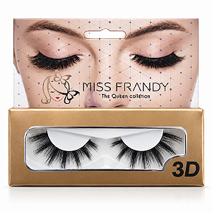 Cílios Postiços The Queen Colletion Miss Frandy 3d C19-0328