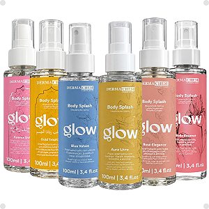 Kit Body Splash Dermachem Glow Com 6 Unidades 100ml