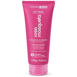 Gel Facial Dermachem Rosa Mosqueta Pele Sensível e Extrasseca 100g