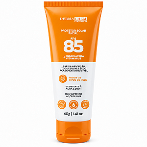 Protetor Solar Facial Dermachem Fps 85 Niacinamida+Vitamina E 40g