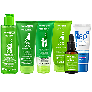 Kit Dermachem Ácido Salicílico Com 5 Produtos + Protetor Solar Fps60