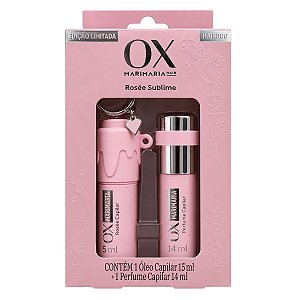 Kit Ox Mari Maria Hair Rosée Sublime Com Chaveiro: Perfume e Óleo Capilar
