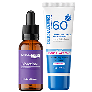 Kit Dermachem: Sérum Facial Bioretinol 30ml e Protetor Solar Fps60 40g