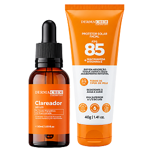 Kit Dermachem: Sérum Facial Clareador30ml e Protetor Solar Fps85 40g