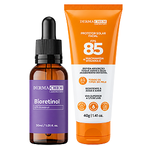Kit Dermachem: Sérum Facial Bioretinol 30ml e Protetor Solar Fps85 40g