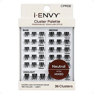 Paleta De Cílios Postiços Kiss Ny I-Envy Cluster Palette Neutral Style Mixed Cpr06