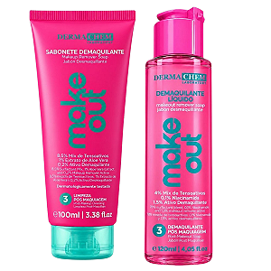 Kit Dermachem Make Out: Sabonete Demaquilante 100ml e Demaquilante Líquido 120ml