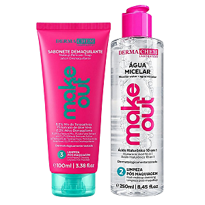 Kit Dermachem Make Out: Sabonete Demaquilante 100ml e Água Micelar 250ml