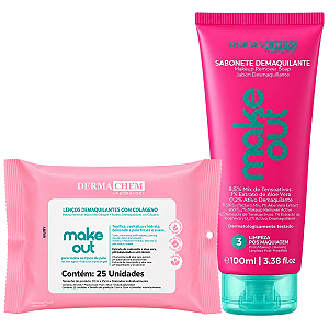 Kit Dermachem Make Out: Sabonete Demaquilante 100ml e Lenços Demaquilantes