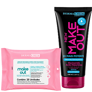 Kit Dermachem New Make Out: Sabonete Demaquilante 100ml e Lenços Demaquilantes