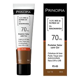 Protetor Solar Facial Principia Fps 70 Com Cor 7.0 30ml
