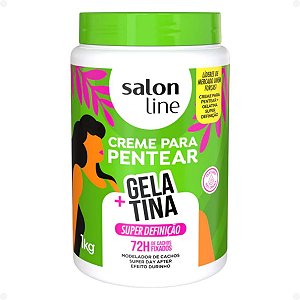 Creme Para Pentear Salon Line + Gelatina Super Definição 1kg