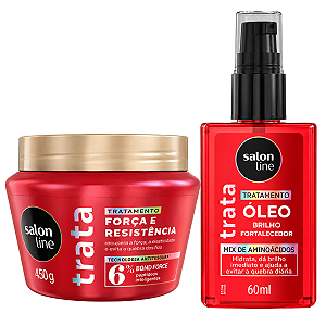Kit Salon Line Trata Força e Resistência: Máscara 450g e Óleo 60ml