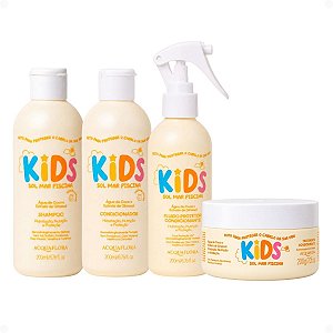 Kit Acquaflora Kids Sol Mar Piscina: Shampoo, Condicionador, Fluido Protetor 200ml e Tratamento Condicionante 200g