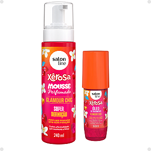 Kit Salon Line Xêrosa Glamour Chic:Mousse Perfumado 240ml e Óleo De Tratamento 60ml