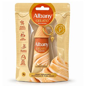 Creme Hidratante Desodorante Para Mãos Albany Gelato Baunilha Com Chaveiro 30g