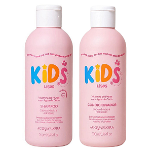 Kit Acquaflora Kids Lisos: Shampoo e Condicionador